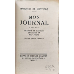 Mon journal 1815-1818 pendant le premier ministère de mon frère