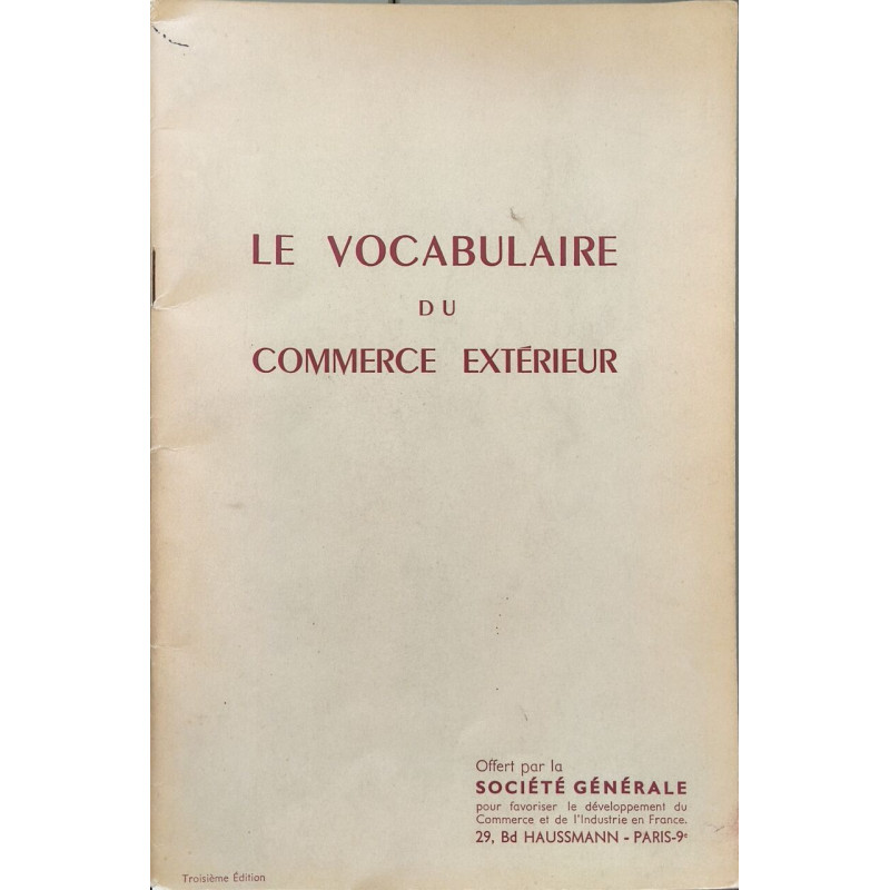 Le Vocabulaire du Commerce Extérieur