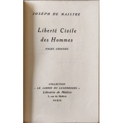 Liberté Civile des Hommes pages choisies