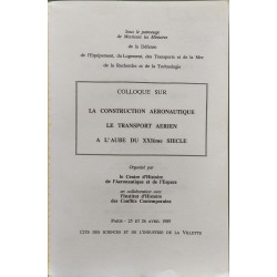 Colloque sur la construction aéronautique le transport aérien à...