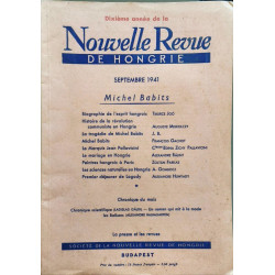 Nouvelle Revue de Hongrie - Tome LXV 2eme livraison - Sptembre 1941