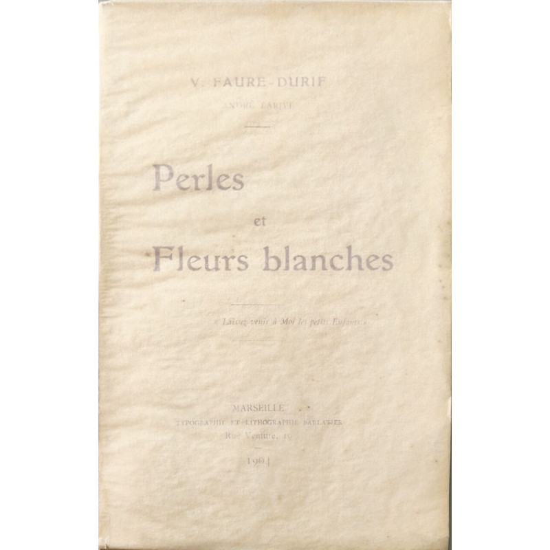 Perles et fleurs blanches EO numerotée 22/30 sur vélin
