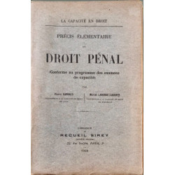 Précis élémentaire de droit pénal