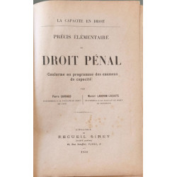 Précis élémentaire de droit pénal