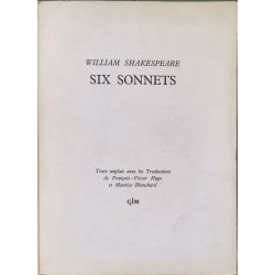 Six Sonnets exemplaire sur Offset ZRC numéroté 159