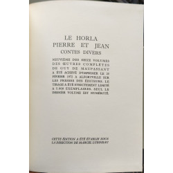Le Horla Pierre et Jean Contes Divers - illustrations de roland...