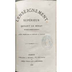 L'Enseignement Supérieur devant le Sénat