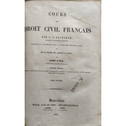Cours de droit civil français (tome 1 et 2)