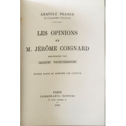 Les opinions de M. Jérôme Coignard exemplaire sur vélin du marais...