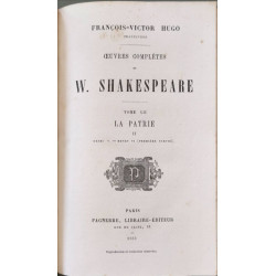 Oeuvres complètes de W. Shakespeare Tome XI XII et XIII : La...