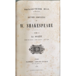 Oeuvres complètes de Shakespeare Tome X : La Société