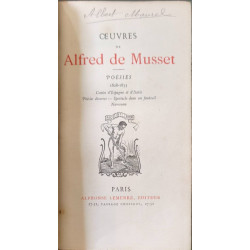 Oeuvres de Alfred de Musset : Poésies 1828-1833 contes d'Espagne...
