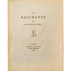 La Bacchante exemplaire numéroté 101/275