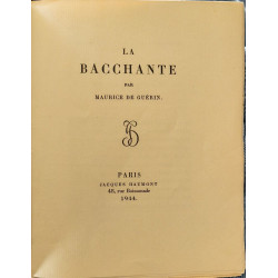 La Bacchante exemplaire numéroté 101/275