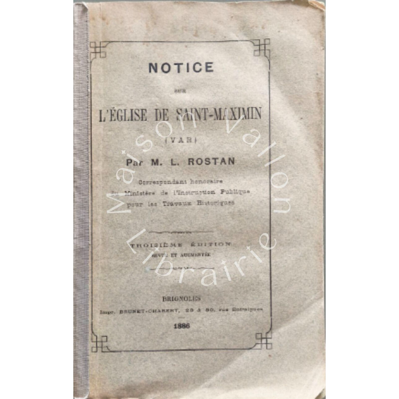 Notice sur l'église de Saint-Maximin (Var)