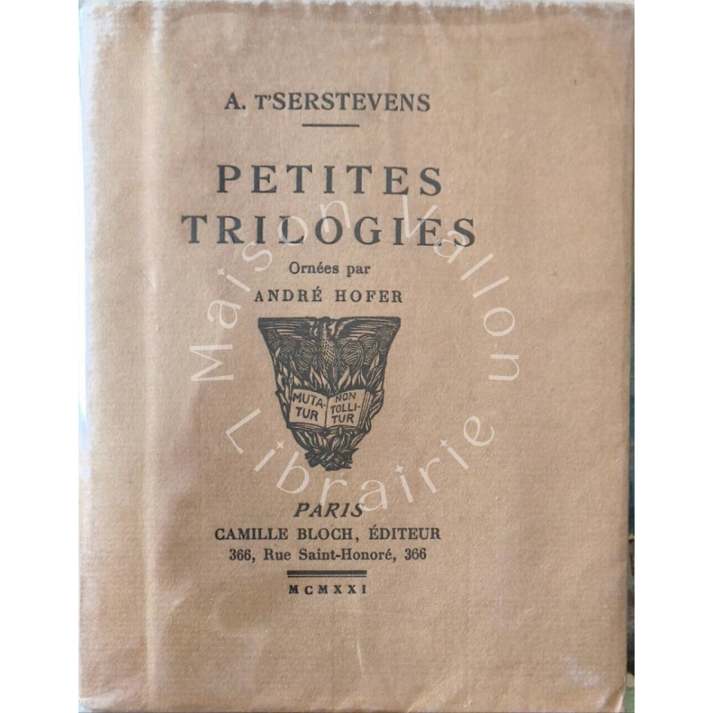 Petites trilogies EO Numérotée sur vergé - ornées par andre hofer