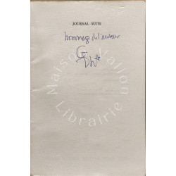 Journal - Suite - EO avec envoi autographe de l'auteur
