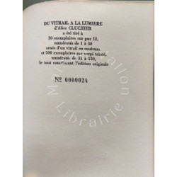 Du vitrail à la lumière - EO Numérotée sur pur fil avec dédicace...