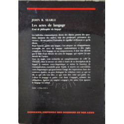 Les actes de langage : Essai de philosophie du langage