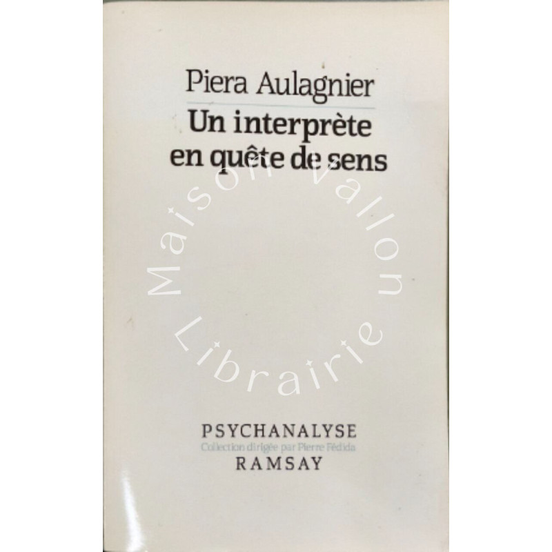 Un interprete en quete de sens