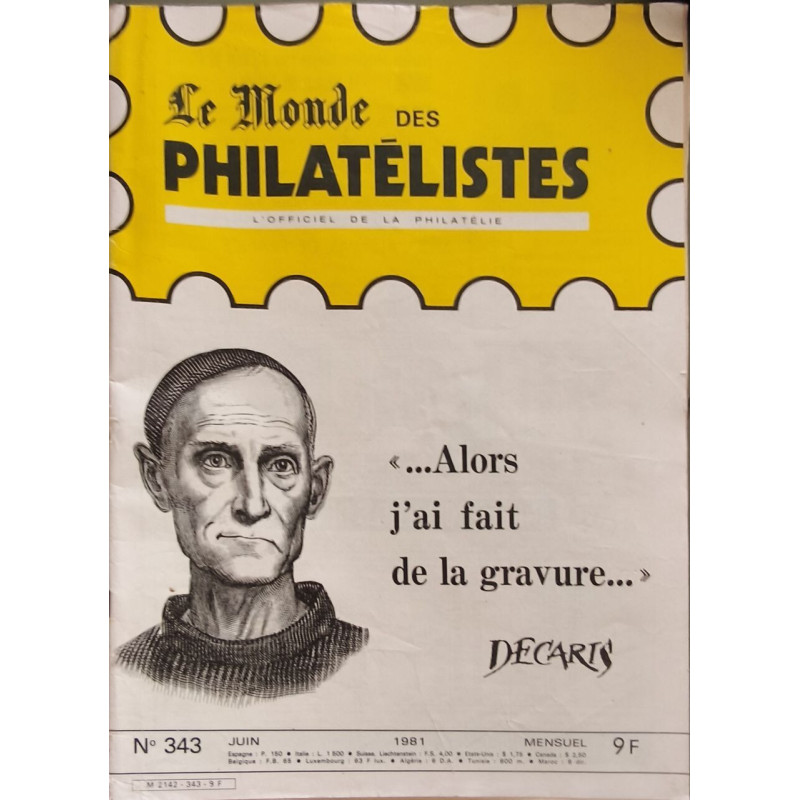 Le Monde des Philatélistes N°343