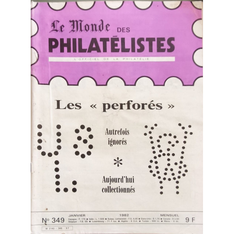 Le Monde des Philatélistes N°349