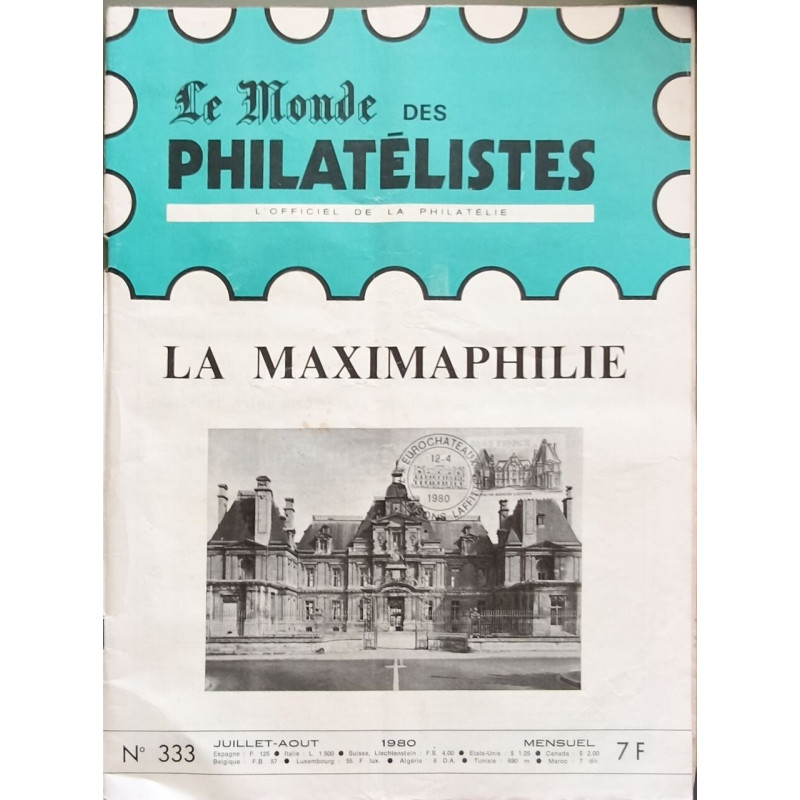 Le Monde des Philatélistes N°333