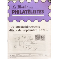 Le Monde des Philatélistes N°350