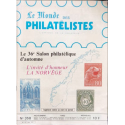 Le Monde des Philatélistes N°358