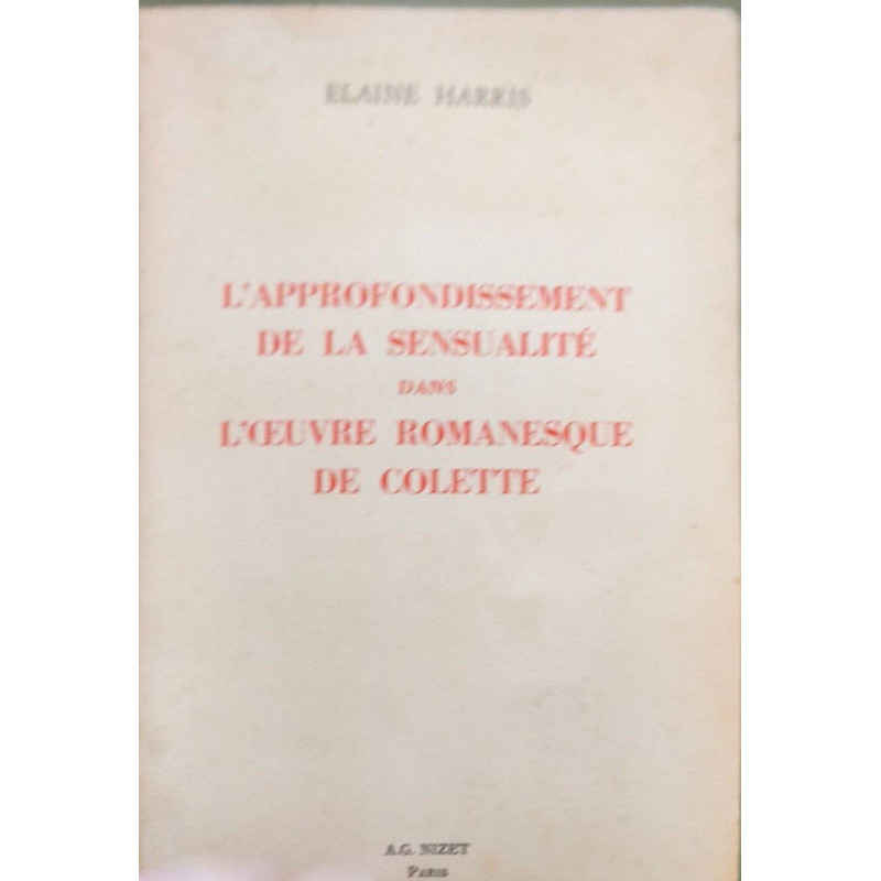 L'approfondissement de la sensualité dans l'œuvre romanesque de...