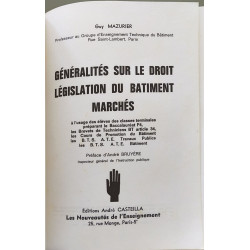 Généralités sur le droit législation du bâtiment marchés