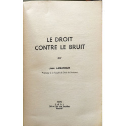 Le droit contre le bruit