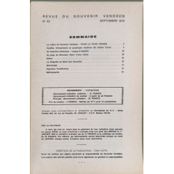 Revue du Souvenir Vendéen Septembre 1970 n°92