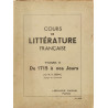 Cours de littérature française tome I: des origines à 1715 + Tome...